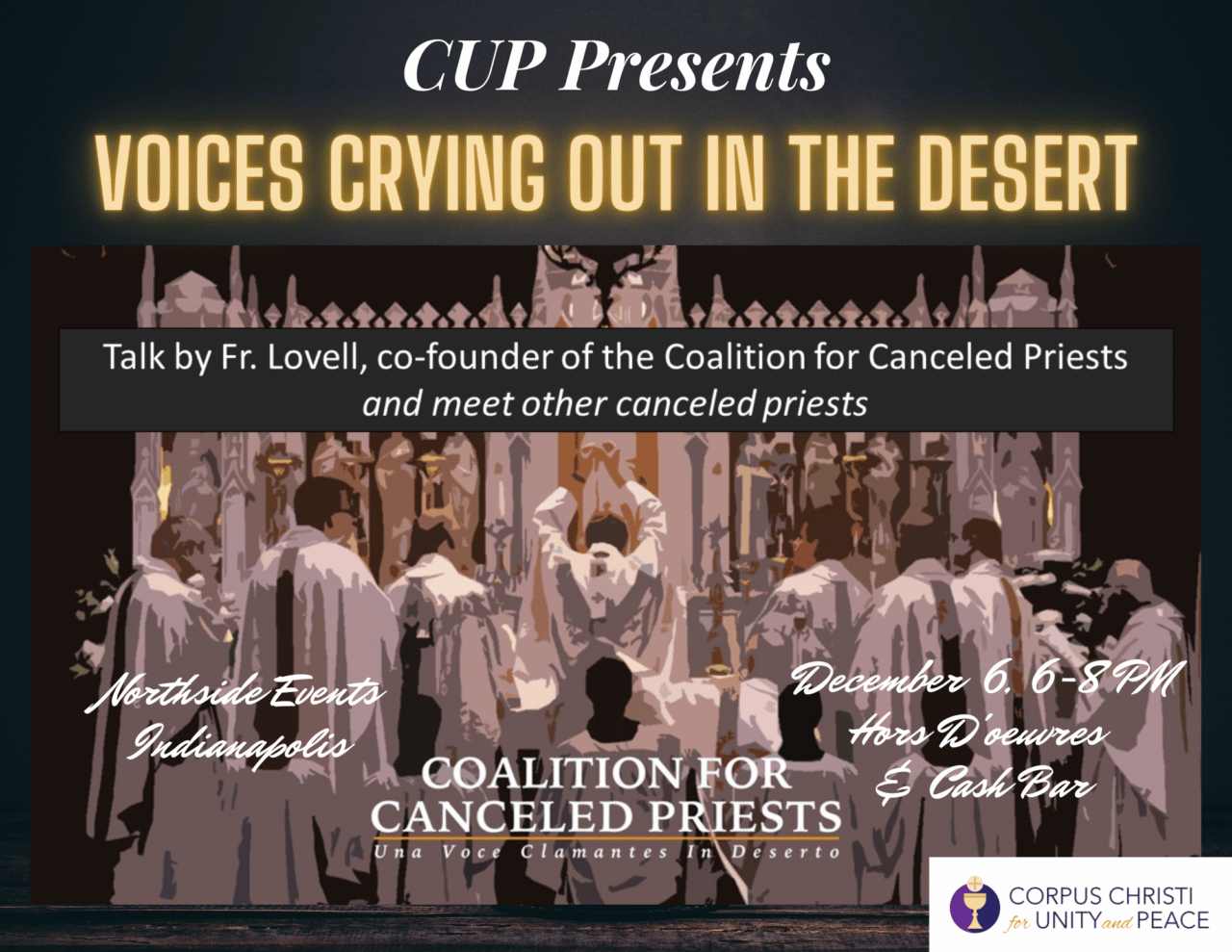 Coalition for Canceled Priests Dec 6 Corpus Christi for Unity and Peace